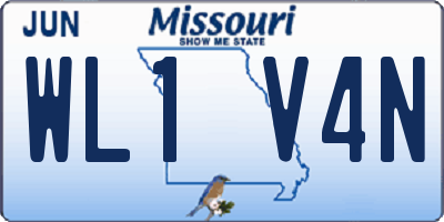 MO license plate WL1V4N