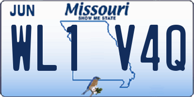 MO license plate WL1V4Q