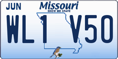 MO license plate WL1V5O