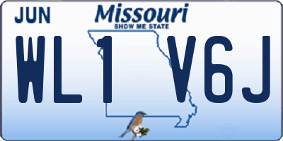 MO license plate WL1V6J