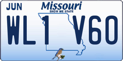 MO license plate WL1V6O