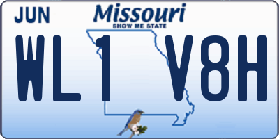 MO license plate WL1V8H