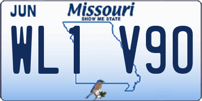 MO license plate WL1V9O
