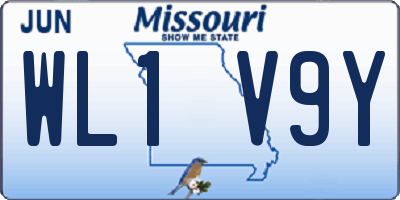 MO license plate WL1V9Y