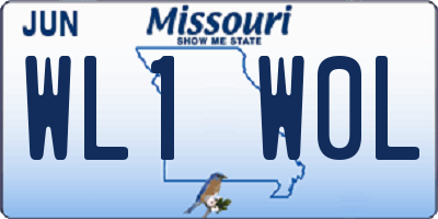 MO license plate WL1W0L