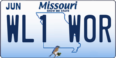 MO license plate WL1W0R