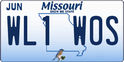 MO license plate WL1W0S