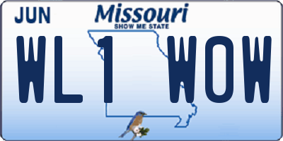 MO license plate WL1W0W