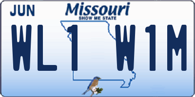 MO license plate WL1W1M