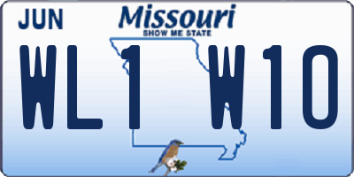 MO license plate WL1W1O