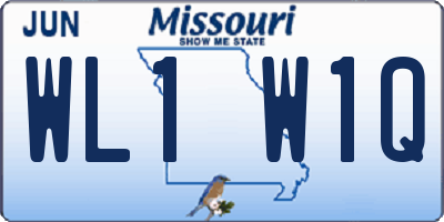 MO license plate WL1W1Q