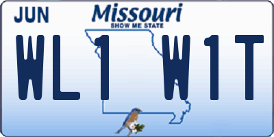 MO license plate WL1W1T