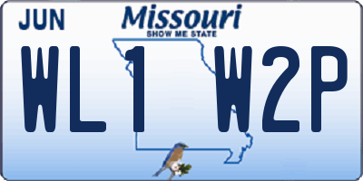 MO license plate WL1W2P
