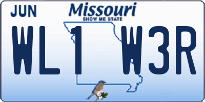 MO license plate WL1W3R