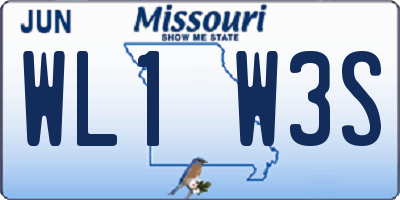 MO license plate WL1W3S