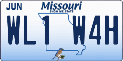 MO license plate WL1W4H