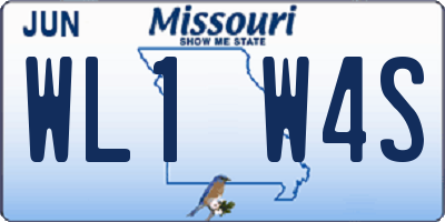 MO license plate WL1W4S