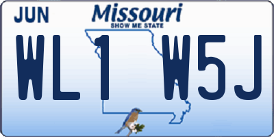 MO license plate WL1W5J