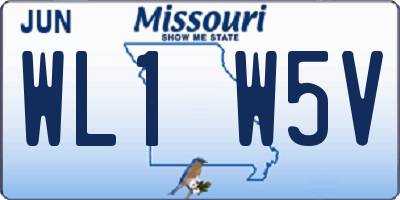 MO license plate WL1W5V