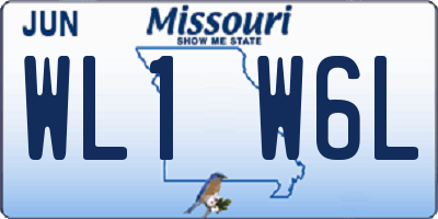 MO license plate WL1W6L