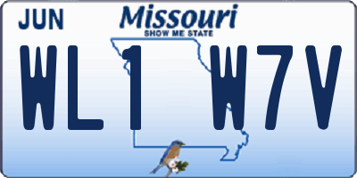 MO license plate WL1W7V