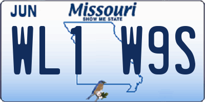 MO license plate WL1W9S