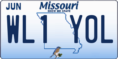 MO license plate WL1Y0L