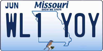 MO license plate WL1Y0Y