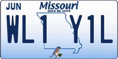 MO license plate WL1Y1L
