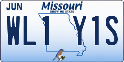 MO license plate WL1Y1S