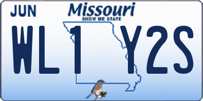 MO license plate WL1Y2S