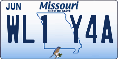 MO license plate WL1Y4A