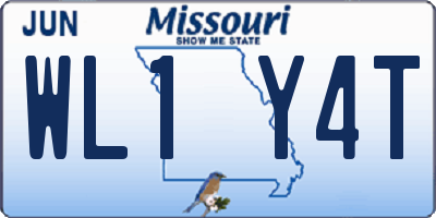 MO license plate WL1Y4T