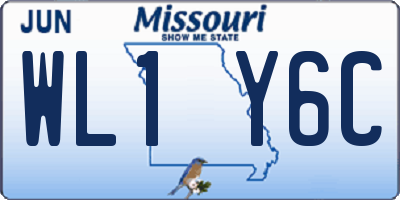 MO license plate WL1Y6C