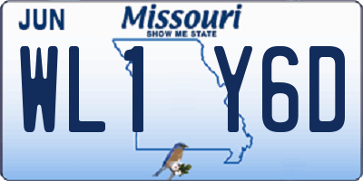 MO license plate WL1Y6D