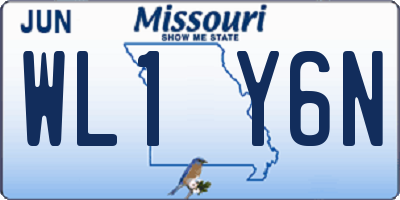 MO license plate WL1Y6N