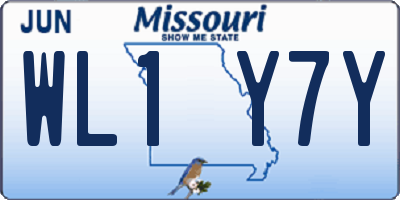 MO license plate WL1Y7Y