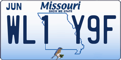 MO license plate WL1Y9F
