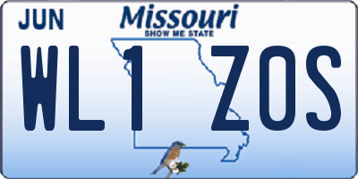 MO license plate WL1Z0S