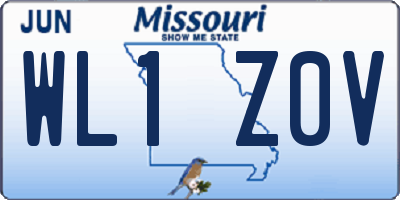 MO license plate WL1Z0V