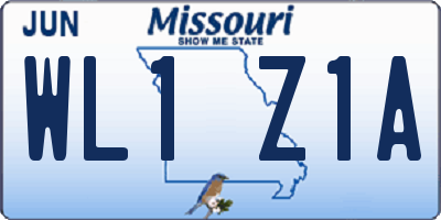 MO license plate WL1Z1A