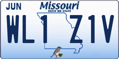 MO license plate WL1Z1V