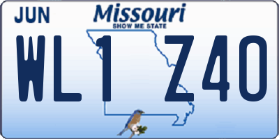 MO license plate WL1Z4O