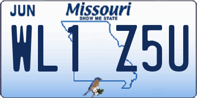 MO license plate WL1Z5U
