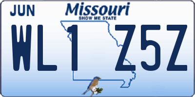 MO license plate WL1Z5Z