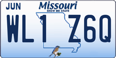 MO license plate WL1Z6Q