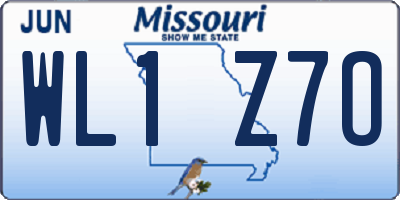MO license plate WL1Z7O