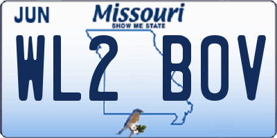 MO license plate WL2B0V