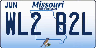 MO license plate WL2B2L