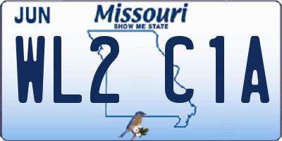 MO license plate WL2C1A